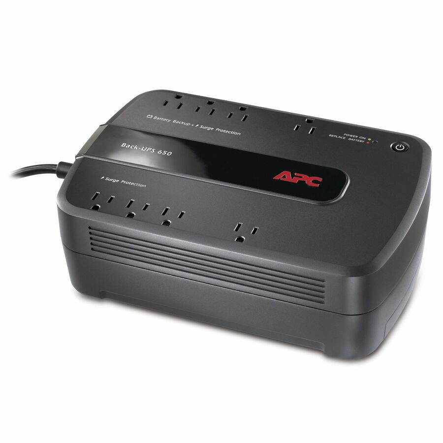 APC BE650G1 Back-UPS 650VA, 120V, 8 NEMA outlets (4 surge) - Black