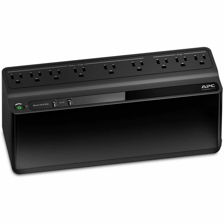 APC BE850G2 Back-UPS 850VA, 120V, 2 USB charging ports, 9 NEMA outlets