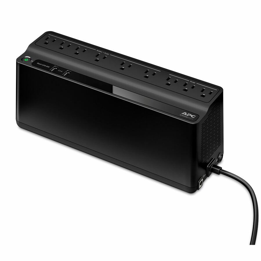APC BE850G2 Back-UPS 850VA, 120V, 2 USB charging ports, 9 NEMA outlets