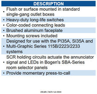 Bogen BG-CA10A Call Switch with SCR Circuit