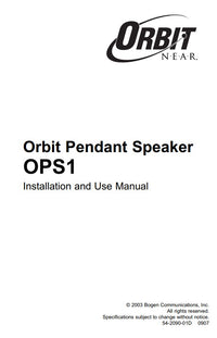 Bogen OPS1 OPS1B Orbit Pendant Hanging Speaker Black 140-Deg 70V MDT MLS