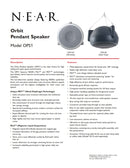 Bogen OPS1 OPS1B Orbit Pendant Hanging Speaker Black 140-Deg 70V MDT MLS