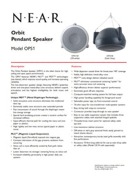Bogen OPS1 OPS1B Orbit Pendant Hanging Speaker Black 140-Deg 70V MDT MLS