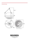 Bogen OPS1 OPS1B Orbit Pendant Hanging Speaker Black 140-Deg 70V MDT MLS