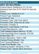 HP BH1B2UT#ABA EliteBook 8 G1i 16" Touchscreen Notebook - Intel Core Ultra 5