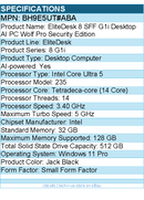 HP BH9E5UT#ABA EliteDesk 8 G1i Desktop Computer - Intel Core Ultra 5 235