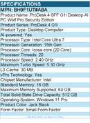 HP BH9F1UT#ABA ProDesk 4 G1i Desktop Computer - Intel Core Ultra 7 15th Gen 265