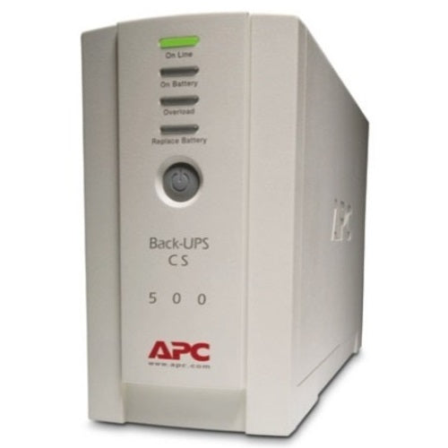 APC BK500 Back-UPS CS 500VA, 120V, beige, 6 NEMA outlets (3 surge)