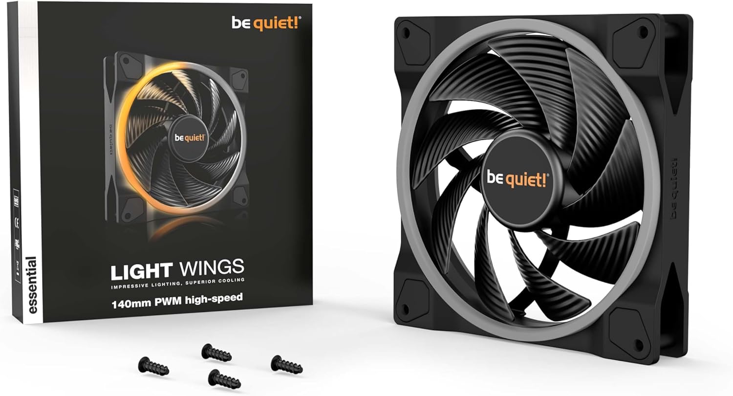 be quiet! BL075 Fan - Light Wings 140mm PWM high-speed ARGB LED Black Retail