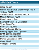 be quiet! BL098 Fan - Silent Wings Pro 4 120mm PWM Black Retail
