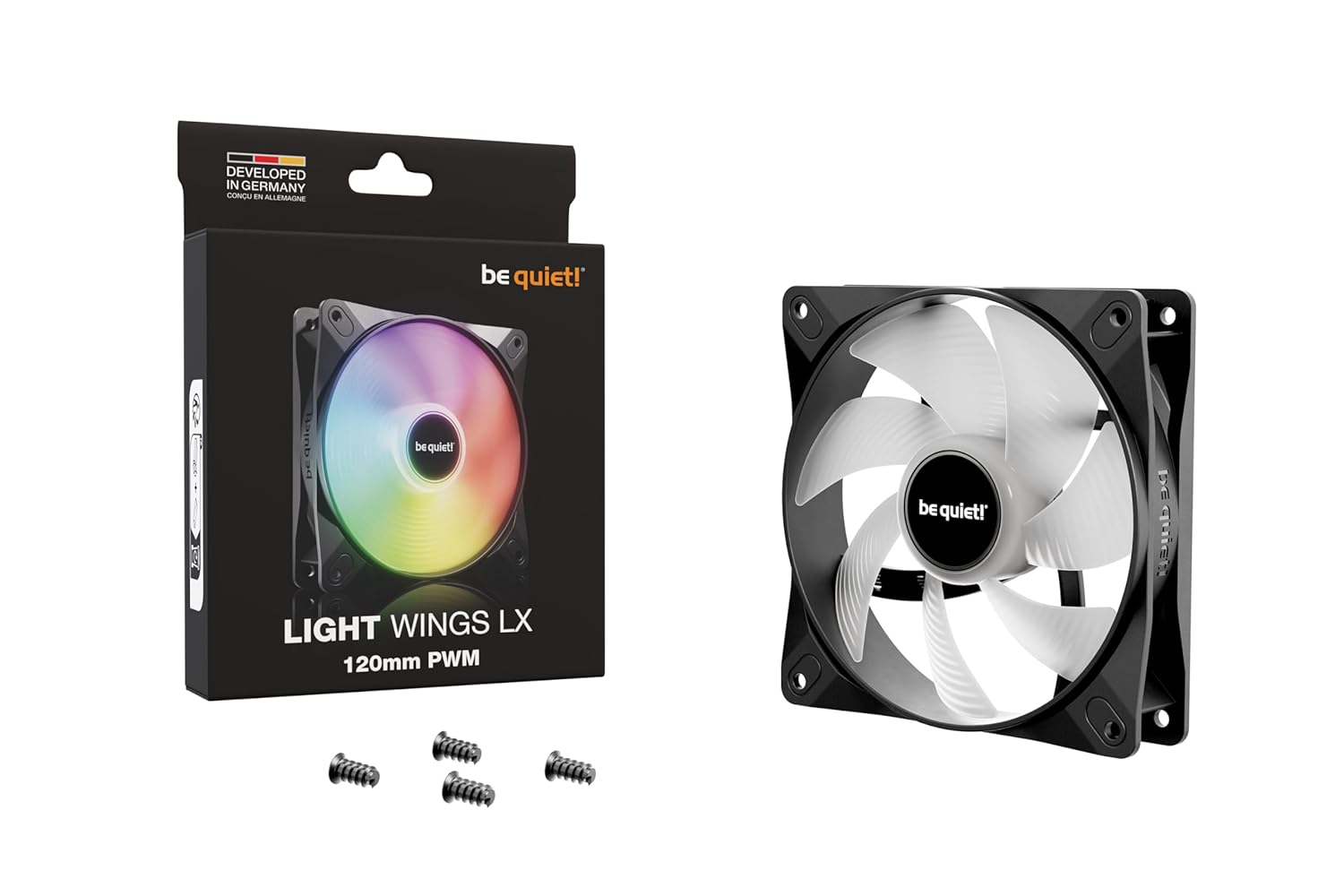 be quiet! BL120 Light Wings LX 120mm PWM PC Case Fan - Black - Retail