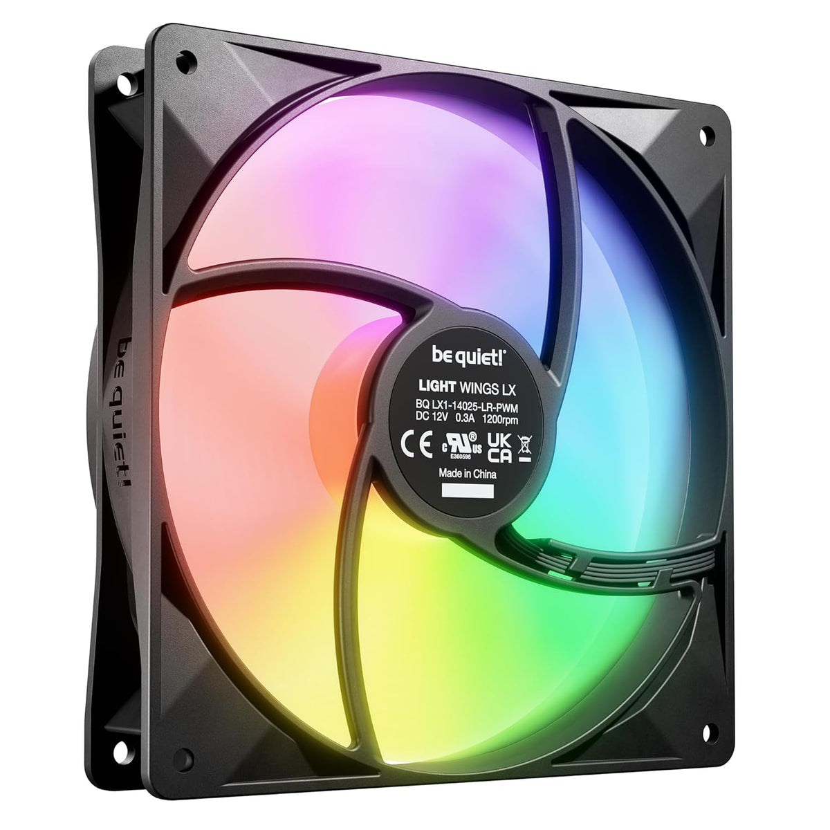 be quiet! BL126 Light Wings LX 140mm PWM PC Case Fan - Black