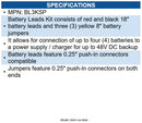 Altronix BL3KSP 48V Battery Leads Kit