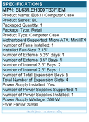 In Win BL631.EH300TB3F.EMI BL631 11.5L Small Form Factor Computer Case