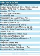 HP BL8K6UT#ABA EliteBook 8 G1a 14" Touchscreen Copilot+ PC Notebook