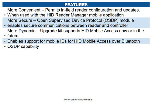HID BLEOSDP-UPG-A-920 Bluetooth/OSDP Upgrade kit for R40/RP40 reader