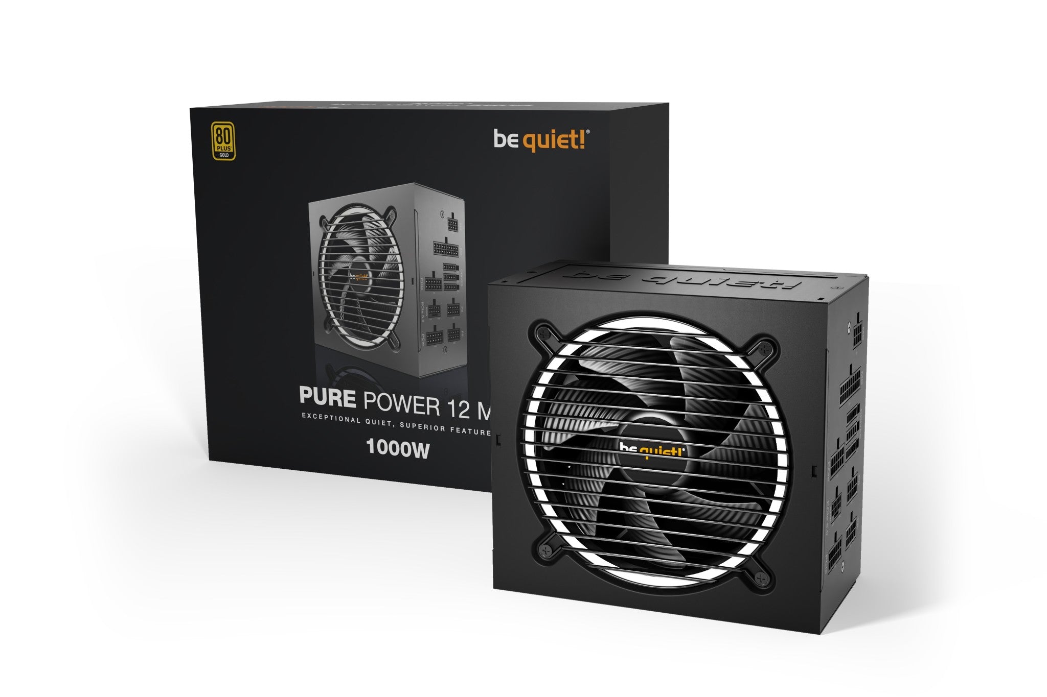 be quiet! BN506 Power Supply - 1000W PURE POWER 12M ATX3.0 80 Plus Gold Modular