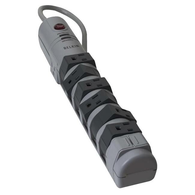 Belkin BP108000-06 8-Outlet Pivot-Plug Surge Protector, 6 ft. Cord