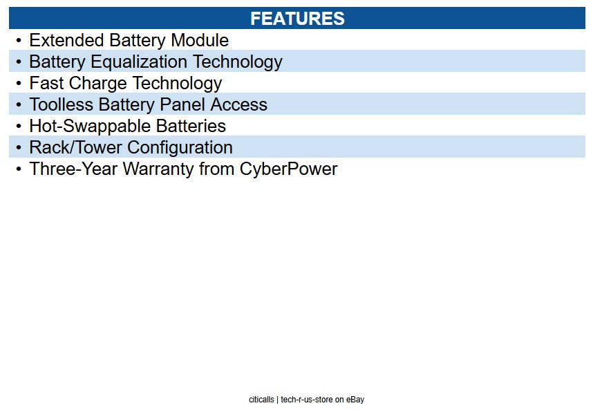 CyberPower BP48VP2U02 Extended Battery Pack for PR1500RTXL2U, PR2000RTXL2U