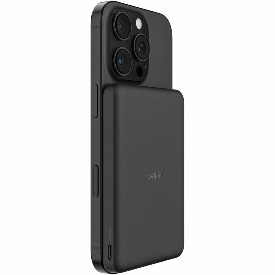 Belkin BPD010FQBK BoostCharge Slim Magnetic Power Bank 5K For Smartphone, iPhone