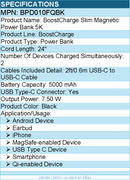 Belkin BPD010FQBK BoostCharge Slim Magnetic Power Bank 5K For Smartphone, iPhone
