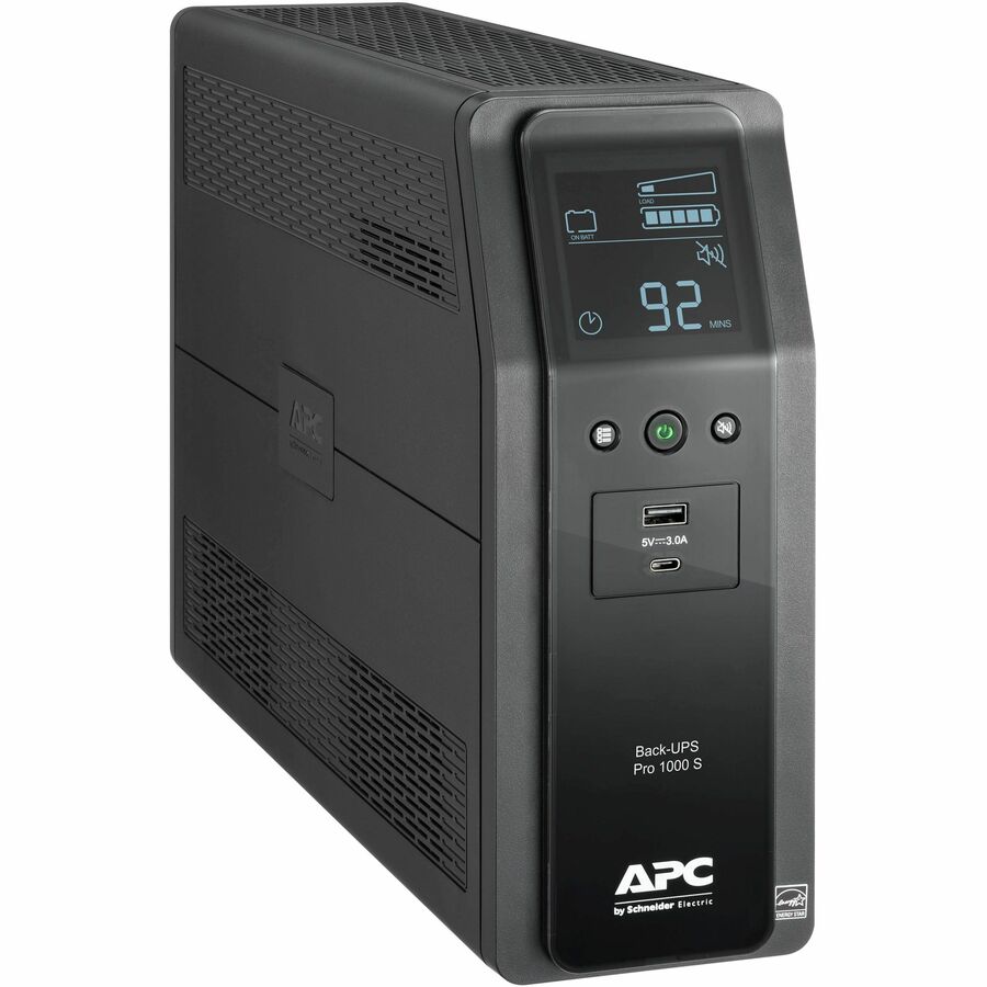 APC BR1000MS Back-UPS Pro, 1000VA/600W, Tower, 120V, 10x NEMA 5-15R outlets