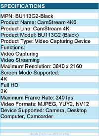 AVerMedia BU113G2-Black BU113G2 CamStream 4K Capture Card
