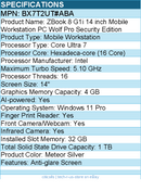 HP BX7T2UT#ABA ZBook 8 G1i 14" Mobile Workstation - Intel Core Ultra 7