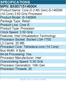 Intel BX8071514600K Core i5 (14th Gen) i5-14600K (14 Core) 3.50 GHz Processor