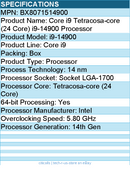 Intel BX8071514900 Core i9 (14th Gen) i9-14900 (24 Core) Processor