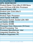 Intel BX80768225F Core Ultra 5 225f Deca-core (10 Core) 4.90 GHz Processor
