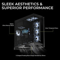 TRYX C-L700N-NN0H-G0K Computer Case - LUCA L70 Midtower Black E-ATX USB3.2