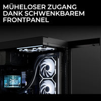 TRYX C-L700N-NN0H-G0K Computer Case - LUCA L70 Midtower Black E-ATX USB3.2