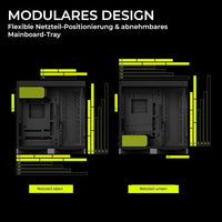 TRYX C-L700N-NN0H-G0K Computer Case - LUCA L70 Midtower Black E-ATX USB3.2