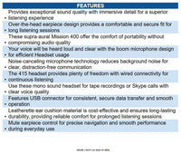 HP Poly C01B2AA#AC3 Poly Mission 415 Monaural USB Wired Headset (C01B2AA) - Mono
