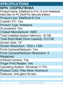 HP C0DP9UT#ABA EliteBook 6 G1a 14" Copilot+ PC Notebook - AMD Ryzen AI 5 340