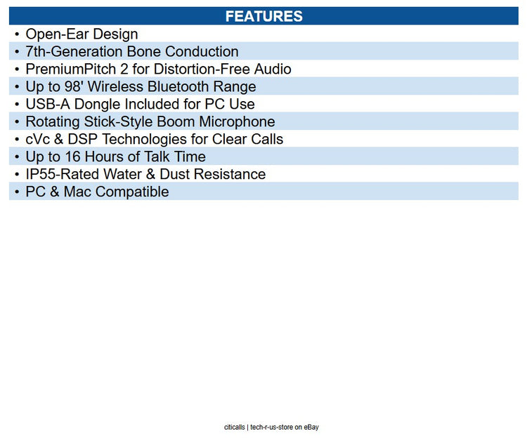 Shokz C120-AA-BK-US OpenComm2 UC 2025 Upgrade Bone Conduction Wireless Headset