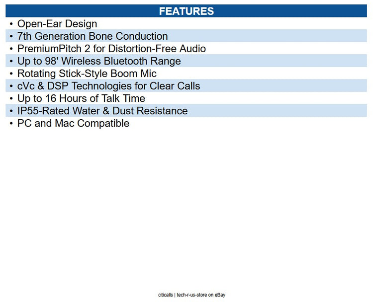 Shokz C120-AN-BK-US OpenComm2 2025 Bone Conduction Wireless Headset