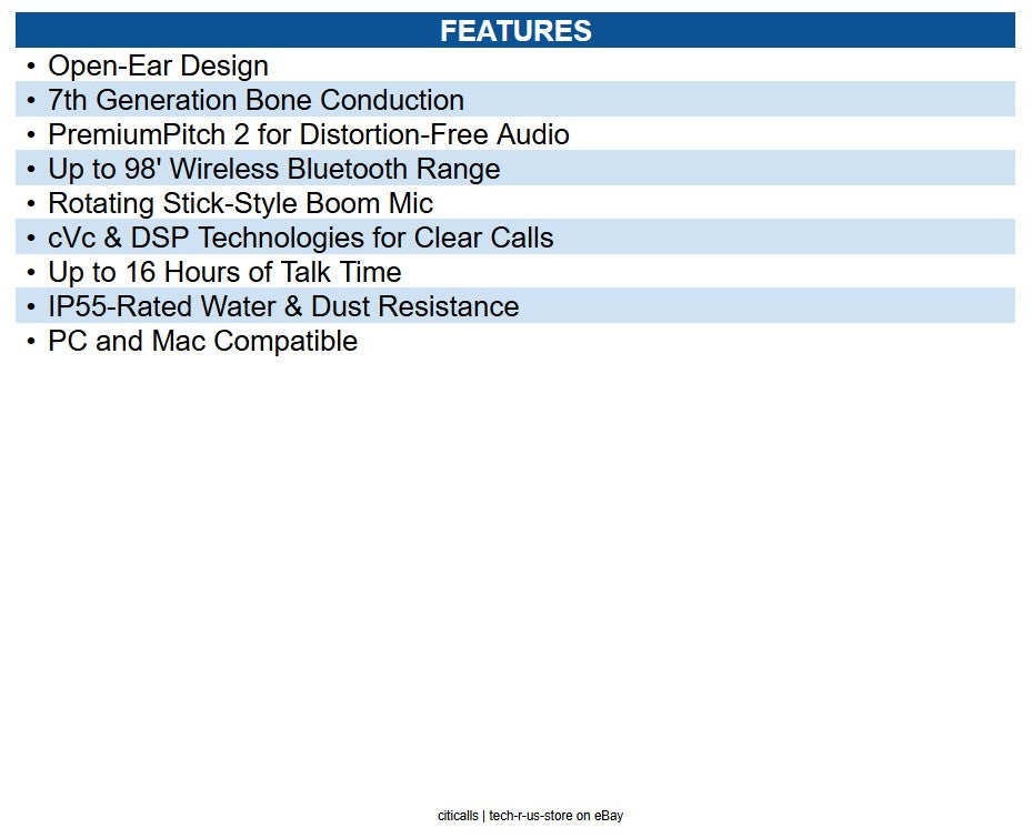 Shokz C120-AN-BK-US OpenComm2 2025 Bone Conduction Wireless Headset