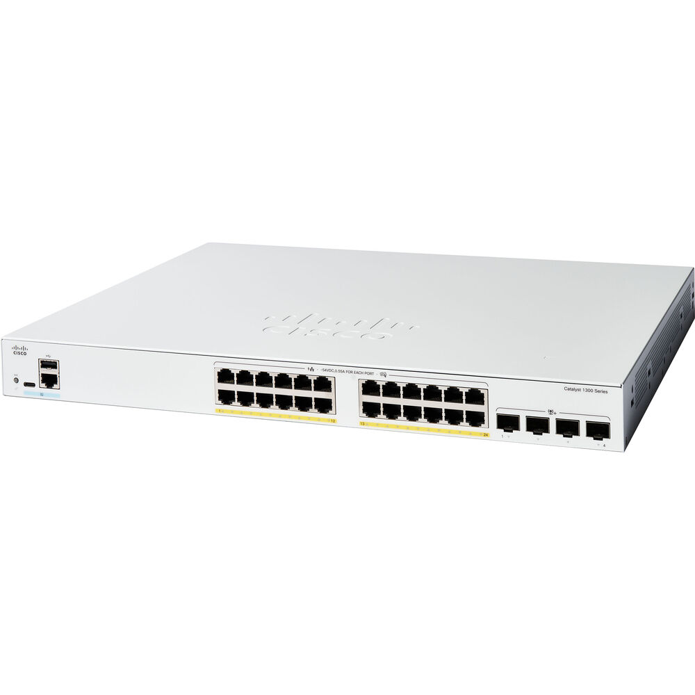 Cisco C130024FP4X Catalyst C1300-24FP-4X Ethernet Switch - 24 Ports - Manageable