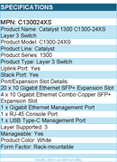 Cisco C130024XS Catalyst 1300 C1300-24XS Layer 3 Switch - Manageable