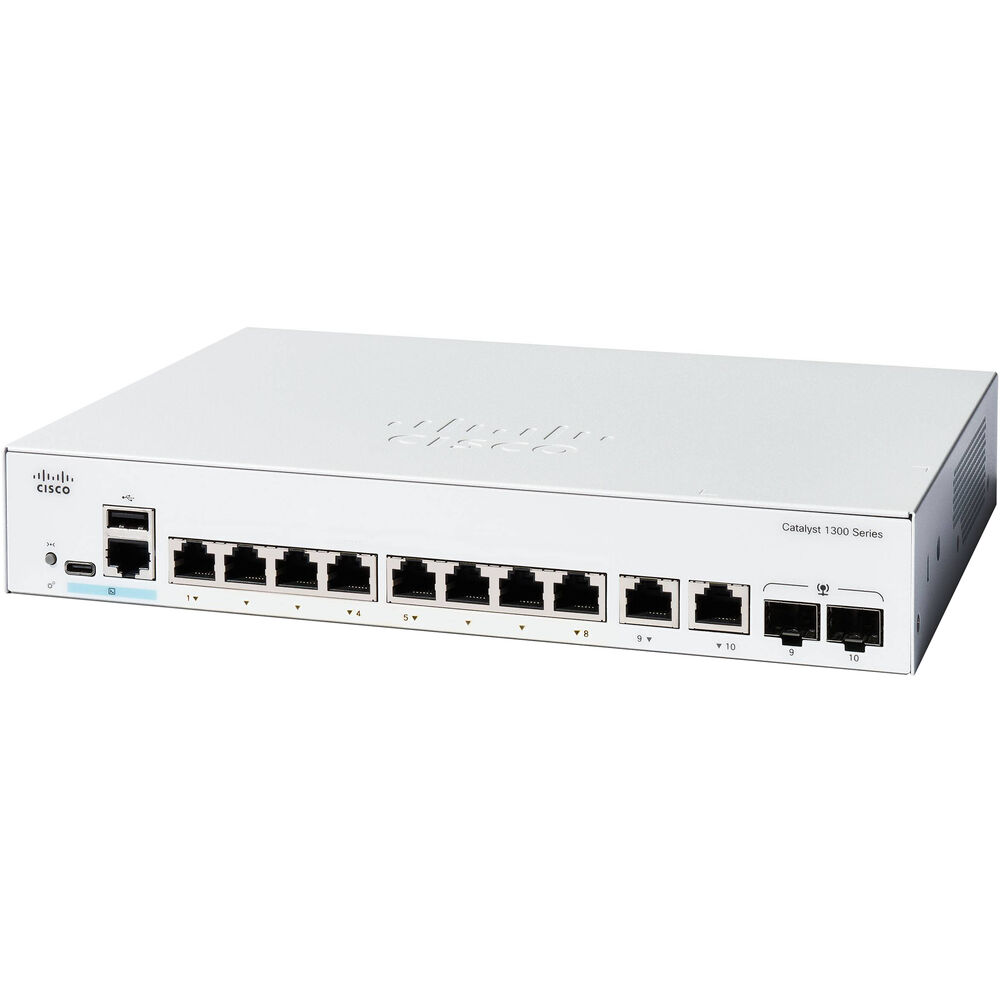 Cisco C13008TE2G Catalyst C1300-8T-E-2G Ethernet Switch - 10 Ports - Manageable