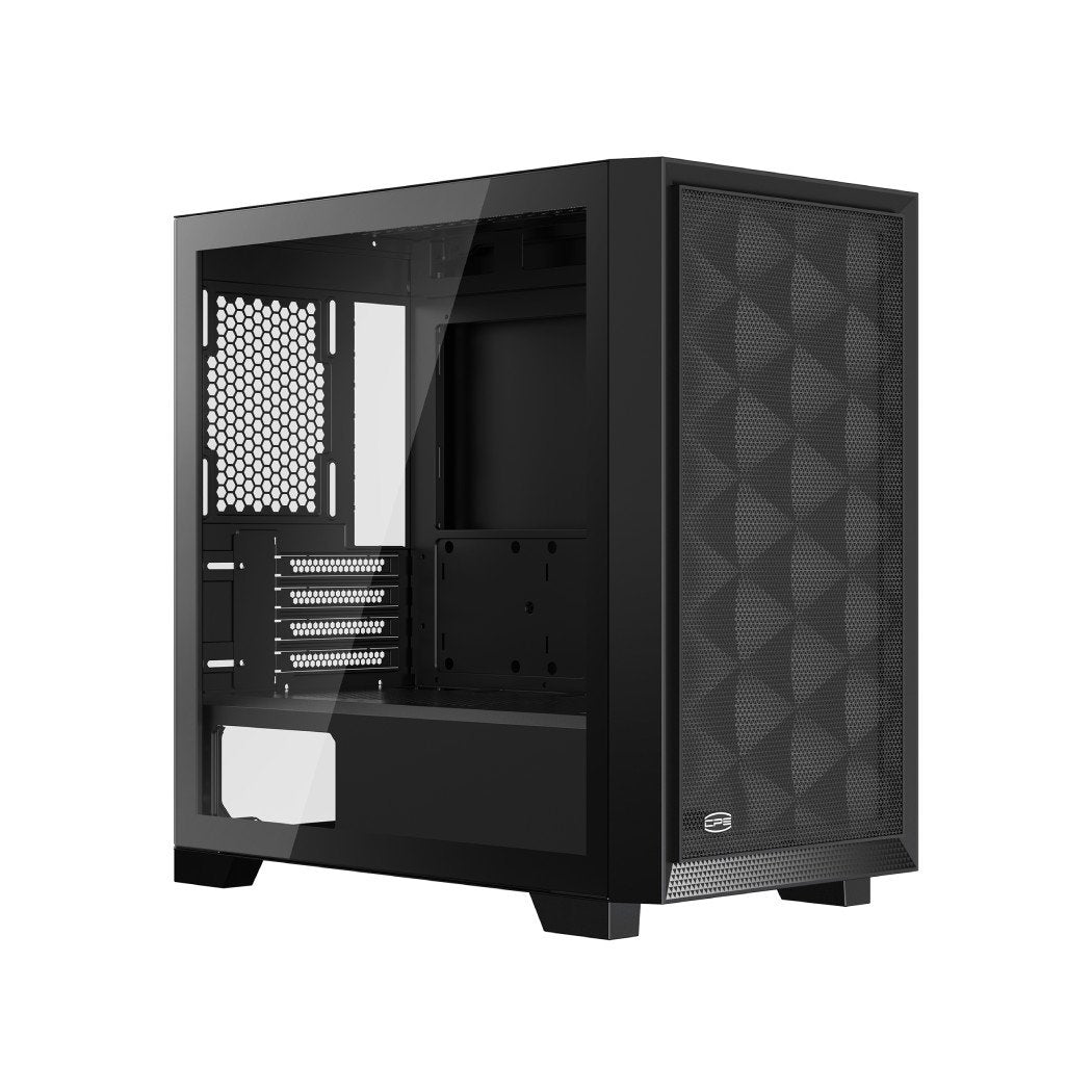 PcCooler C3-D310BKP2-GL CPS C3D310 ARGB BK PC Case with 2 ARGB Fans - Black