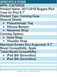 Codi C30705030 Rugged Case for iPad 9.7"" (6th and 5th Generation)