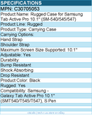 Codi C30705053 Rugged Case for Samsung Galaxy 10.1" Tab Active 4 Pro (Black)