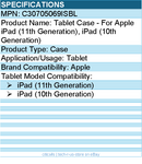 Codi C30705069ISBL Tablet Case - For Apple iPad (11th Generation)