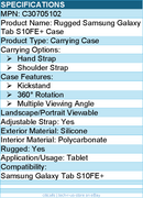 Codi C30705102 Rugged Carrying Case Samsung Galaxy Tab S10 FE+ Tablet