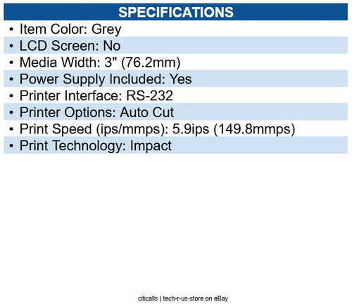 Epson C31CL27002 U220II kitchen and receipt printer, 2-Color, Auto Cutter,Serial