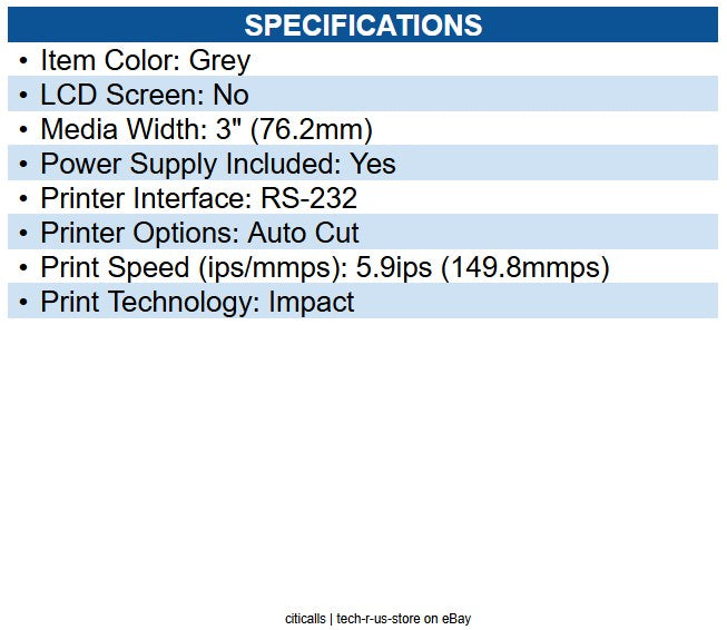 Epson C31CL27002 U220II kitchen and receipt printer, 2-Color, Auto Cutter,Serial