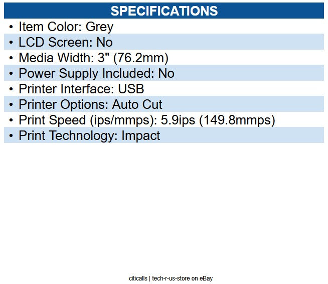 Epson C31CL28022 U220II kitchen and receipt printer, 2-Color, USB, Dark Gray
